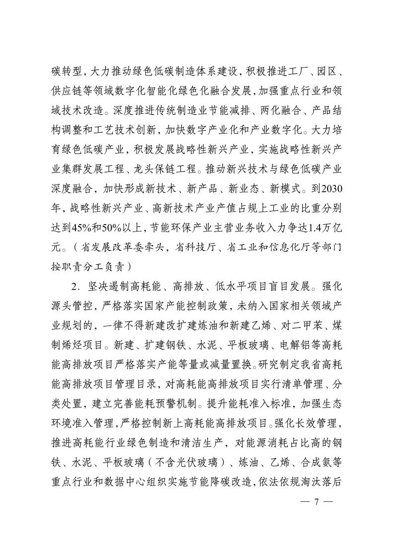 《江蘇省碳達峰實施方案》印發 實施“碳達峰八大專項行動”